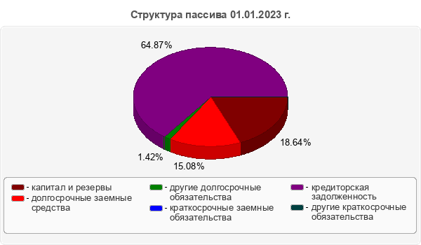 Структура пассива 01.01.2023 г.