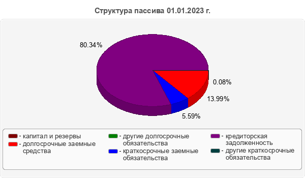 Структура пассива 01.01.2023 г.
