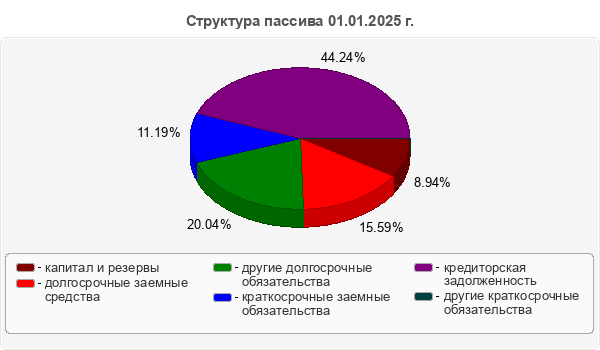 Структура пассива 01.01.2025 г.