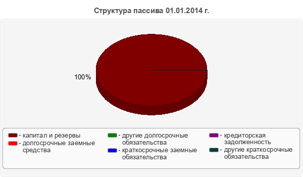 Структура пассива 01.01.2014 г.