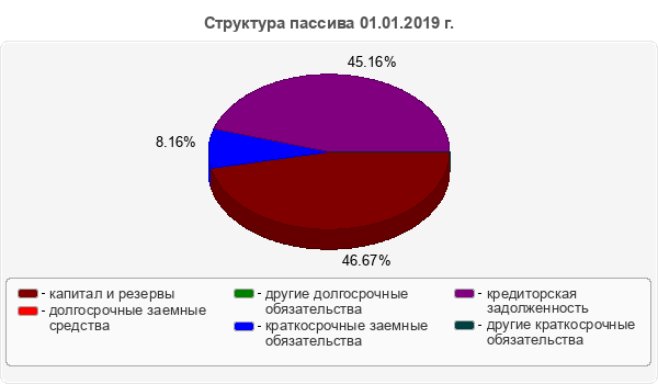 Структура пассива 01.01.2019 г.