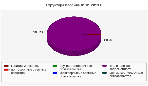 Структура пассива 01.01.2019 г.