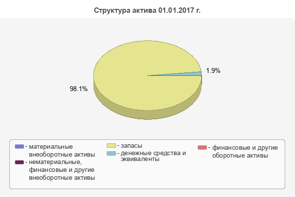 Структура актива 01.01.2017 г.