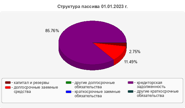 Структура пассива 01.01.2023 г.